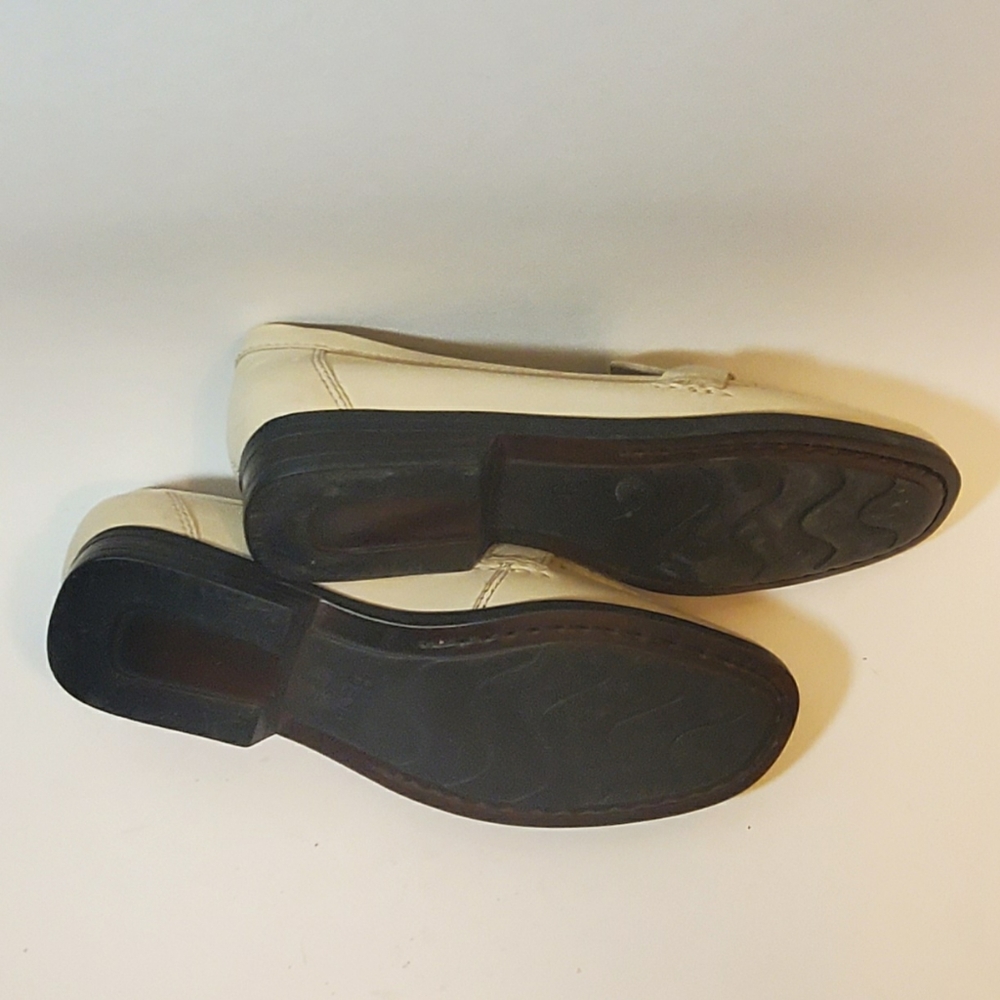 👠Cream Leather Bass Woodberry Loafers - Picture 4 of 7